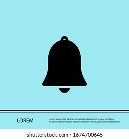 Bell icon vector. Notification symbol for your web site design, logo, app, UI.