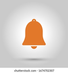 Bell icon vector. Notification symbol for your web site design, logo, app, UI.