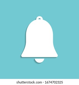 Bell icon vector. Notification symbol for your web site design, logo, app, UI.