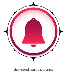 Bell icon vector. Notification symbol for your web site design, logo, app, UI.