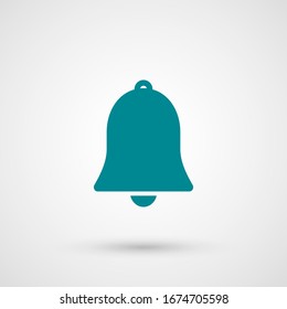 Bell icon vector. Notification symbol for your web site design, logo, app, UI.