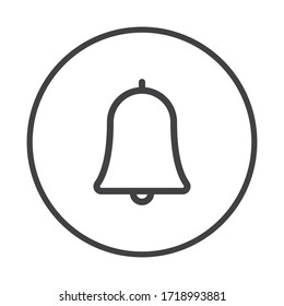 Bell icon vector. Notification symbol.