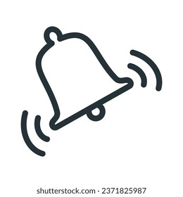 Bell icon vector on trendy style for design and print.