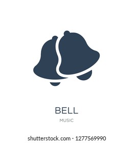 bell icon vector on white background, bell trendy filled icons from Music collection, bell vector illustration