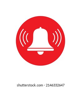 bell icon vector on white background