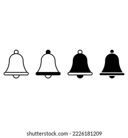 Bell icon vector set. Notification illustration sign collection. alarm symbol. buzzer logo.