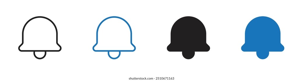 Bell icon Vector set outline