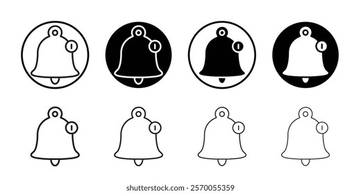 Bell icon Vector set outline