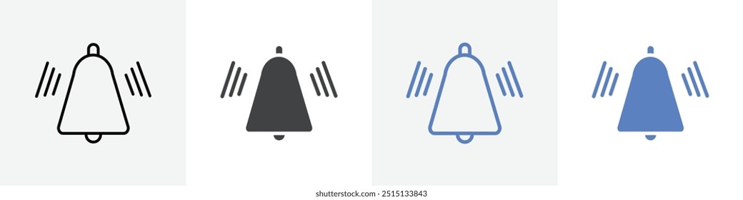bell icon vector set use for web ui or app