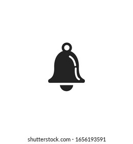 signo vectorial de icono de campana aislado para diseño gráfico y web. color de plantilla de símbolo de campana editable en fondo blanco.