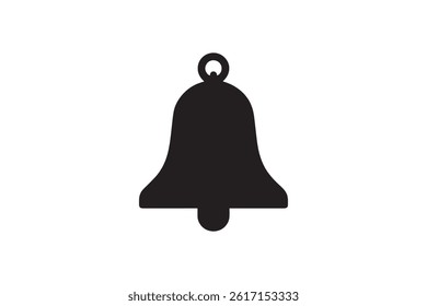 Bell icon vector silhouette illustration isolated white background