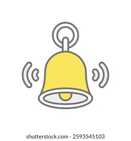 Bell icon vector stock illustration