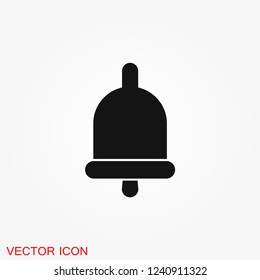Bell Icon vector in trendy flat style isolated on background.