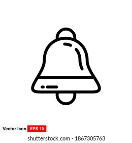 Bell Icon vector in trendy flat style isolated on background.