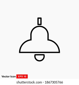Bell Icon vector in trendy flat style isolated on background.