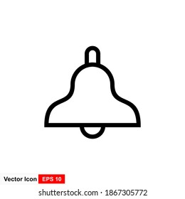 Bell Icon vector in trendy flat style isolated on background.