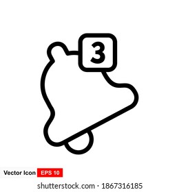 Bell-Symbol, Vektorgrafik auf trendigem, flachem Hintergrund