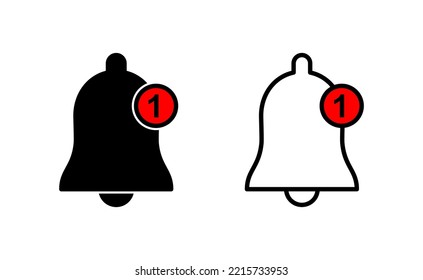 Bell Icon vector for web and mobile app. Notification sign and symbol for web site design