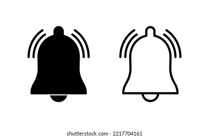 Bell Icon vector for web and mobile app. Notification sign and symbol for web site design