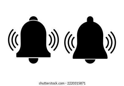 Bell Icon Vector For Web And Mobile App. Notification Sign And Symbol For Web Site Design