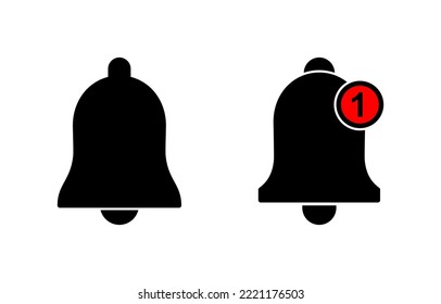 Bell Icon Vector For Web And Mobile App. Notification Sign And Symbol For Web Site Design