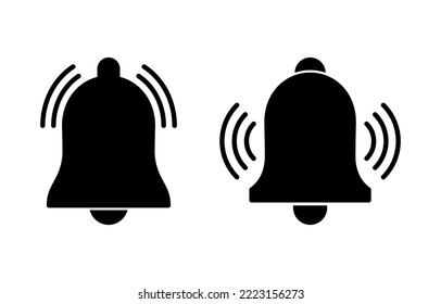 Bell Icon vector for web and mobile app. Notification sign and symbol for web site design