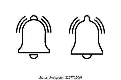 Bell Icon vector for web and mobile app. Notification sign and symbol for web site design