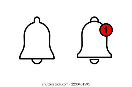 Bell Icon vector for web and mobile app. Notification sign and symbol for web site design