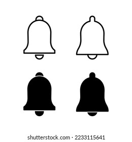 Bell Icon vector for web and mobile app. Notification sign and symbol for web site design