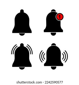 Bell Icon vector for web and mobile app. Notification sign and symbol for web site design