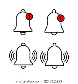 Bell Icon vector for web and mobile app. Notification sign and symbol for web site design