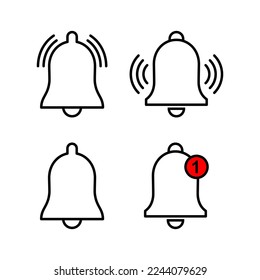 Vector de icono de Campana para la web y la aplicación móvil. Signo de notificación y símbolo para el diseño de sitios web