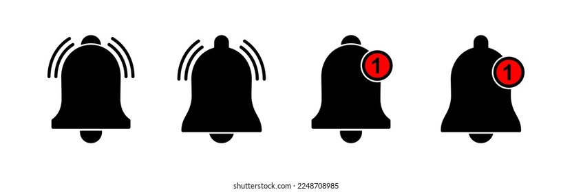 Bell Icon vector for web and mobile app. Notification sign and symbol for web site design