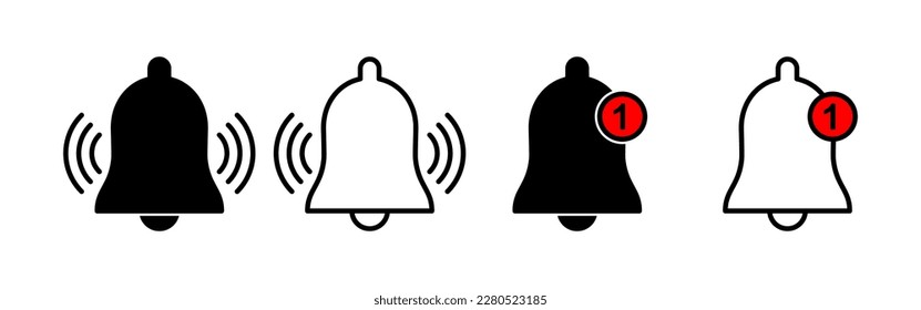 Bell Icon vector for web and mobile app. Notification sign and symbol for web site design
