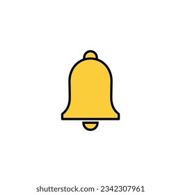 Bell Icon vector for web and mobile app. Notification sign and symbol for web site design