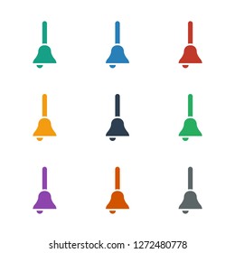 bell icon white background. Editable filled bell icon from restaurant. Trendy bell icon for web and mobile.