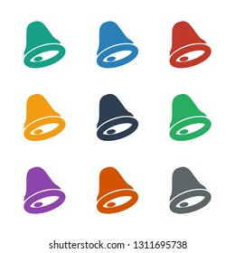 bell icon white background. Editable filled bell icon from time. Trendy bell icon for web and mobile.