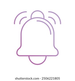 bell icon with white background vector stock illustration