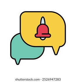 Icono de campana con fondo blanco Vector Ilustración de stock