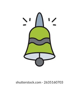 bell icon with white background vector stock illustration