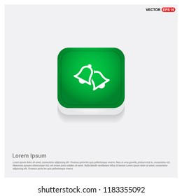Bell IconGreen Web Button - Free vector icon