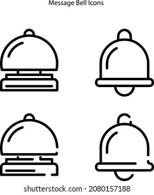 bell icons isolated on white background. bell icon thin line outline linear bell symbol for logo, web, app, UI. bell icon simple sign.