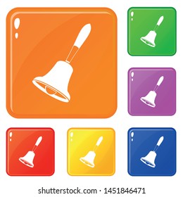Bell icons set collection vector 6 color isolated on white background