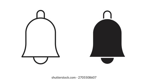 Ícones Bell para usar web design, ilustração logo.Symbol.
