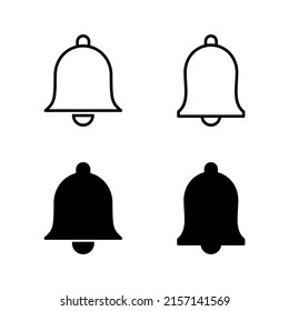 Bell Icons vector. Notification sign and symbol for web site design