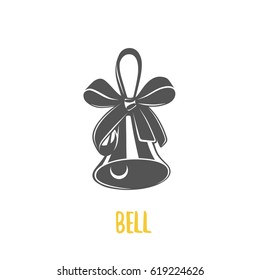 Bell illustration. Logotypes and badges. Vector logotype isolated on white background.