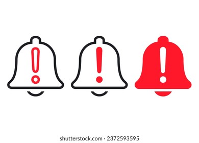 Bell important warning. Illustration vector