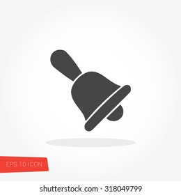 Bell Isolated Flat Web Mobile Icon / Vector / Sign / Symbol / Button / Element / Silhouette