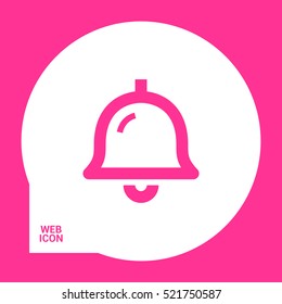 Bell isolated minimal single flat linear icon for application and info-graphic. Alarm line vector icon for websites and mobile minimalistic flat design.