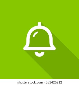 Bell isolated minimal single flat linear icon for application and info-graphic. Alarm line vector icon for websites and mobile minimalistic flat design.